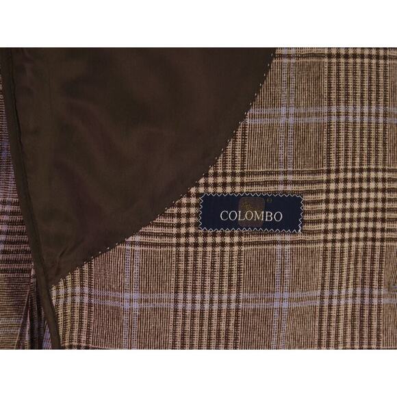 Samuelsohn Brown Plaid Cashmere-Qiviuk by Colombo 2-Btn Sportcoat Blazer 42L - Picture 10 of 13